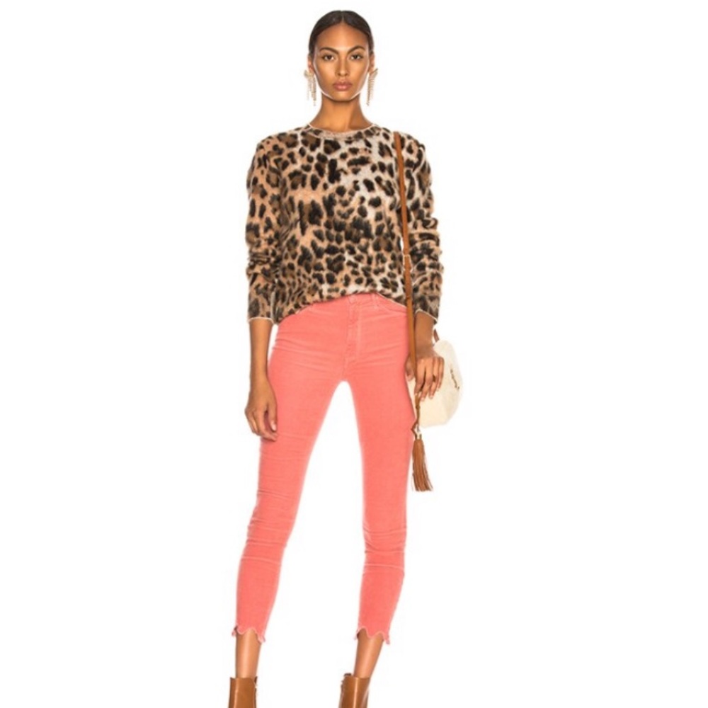NWT MOTHER High Waisted Looker Ankle Chew In Pink